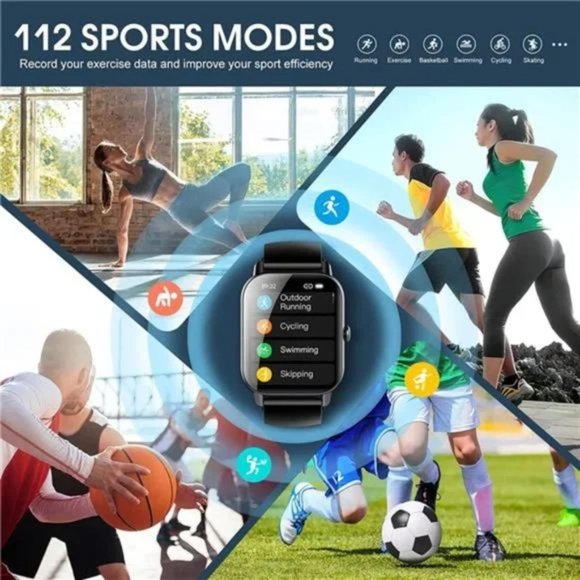 New Smart Watch, 1.85" Fitness Watch with Heart Rate Monitor, Waterproof - Picture 4 of 7